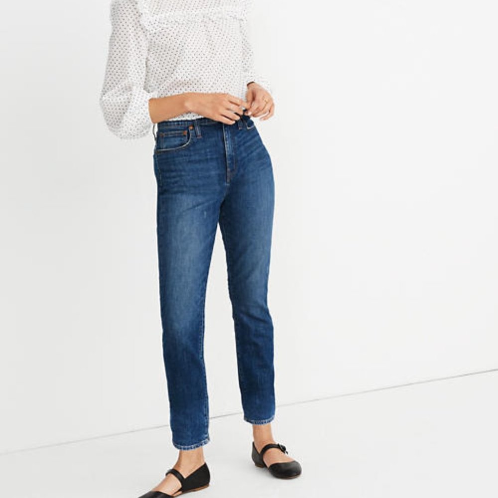 Madewell The high rise slim boyfriend jeans in Size 28